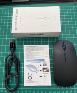 Rechargeable Wireless Mouse for MacBook Pro/ Air,Bluetooth Mouse for Laptop/PC/Mac/iPad pro/Computer black 25 71CPrS724JL