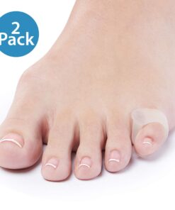 Natracure Advanced Gel Toe Separator (w/Toe Loop) - Spacer, Corrector, Straightener to Cushion and Align Bent, Crooked, Overlapping Toes - Corns, Pinky Tailor Bunions - (1104-M CAT 2PK) - Size: Small Small (Pack of 2) 10 71CQflW3n6L