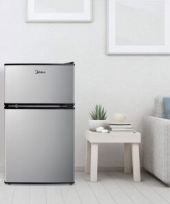 Midea WHD-113FSS1 Compact Refrigerator, 3.1 cu ft, Stainless Steel Double Door 31 71CQpiE5BPL