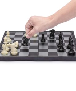 Yellow Mountain Imports Medium 2-in-1 Travel Magnetic Chess & Checkers Board Game Set - 12.5 Inches - Portable, Folding & Travel Perfect 36 71CQsJyNQnL