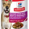 Hill's Science Diet Adult Wet Dog Food, Savory Stew with Beef & Vegetables, 12.8 oz. Cans, 12-Pack 12.8 Ounce (Pack of 12)