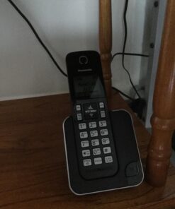 Panasonic Expandable Cordless Phone System with Amber Backlit Display and Call Block – 1 Handset – KX-TGC350B (Black) 20 71CT7DNOsAL