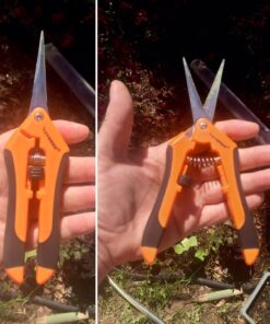 VIVOSUN 6.5 Inch Gardening Scissors Hand Pruner Pruning Shear with Straight Stainless Steel Blades Orange 1-Pack Straight Blade 37 71CTbTXxmL