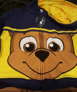 Paw Patrol Boys' Toddler Character Big Face Zip-up Hoodies 4T Chase Navy 12 71CUL2O63NL