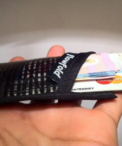 Flowfold Recycled Sailcloth Minimalist Card Holder Durable Slim Wallet Front Pocket Wallet, Card Holder Wallet Made in USA Black Sailcloth 36 71CY7HvYAML