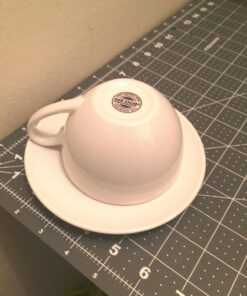 Konitz Coffee Bar Cappuccino Coffee Cups Set with Saucers, White Cappuccino Cups Set of 4 - 6 oz Coffee Cup Set with Saucers, Porcelain Cappuccino Cup 1 Giftboxed Set 40 71CYSwBa4yL