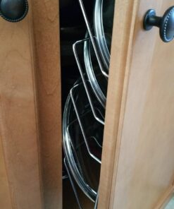 DecoBros Wall Door Mounted Pot Lid Rack, Chrome Finish 31 71CYjglYQIL