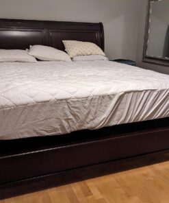 Utopia Bedding Quilted Fitted Mattress Pad (King) - Elastic Fitted Mattress Protector - Mattress Cover Stretches up to 16 Inches Deep - Machine Washable Mattress Topper White King 43 71CYl 4B1oL