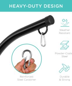 Alternative view of Best Choice Products Metal Hanging Hammock C-Stand for Chair, Porch Swing w/Weather-Resistant Finish, Offset Base, 360-Degree Rotation - Stand Only