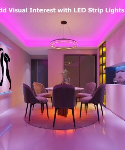 ZOZOO 100ft Led Lights for Bedroom(2 Rolls of 50ft), Smart RGB Led Strip Lights with 44-Key Remote & APP Control Music Sync with Color Changing for Home Party Festival Decoration 29 71CaM9Ef21L