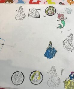 Melissa & Doug Disney Princess Wooden Stamp Set: 9 Stamps, 5 Colored Pencils, and 2-Color Stamp Pad With Washable Ink For Kids Ages 4+ 31 71CahVkgfeL 3