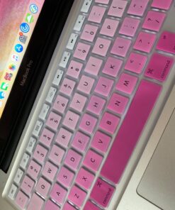 Allinside Pink Ombre Keyboard Cover Skin for MacBook Pro 13" 15" 17" (2015 or Older Version), MacBook Air 13" A1369/A1466, Older iMac Wireless Keyboard MC184LL/B 2010-2017 MacBook Air 13 & 2008-2015 Mac Pro 13/15 Ombre Pink 37 71CbyvSFZIL 3