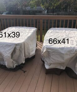 Amazon Basics Dining Table Outdoor Patio Furniture Cover, 75" Rectangle Rectangular Table 75"x45" 37 71Cc5F07mL
