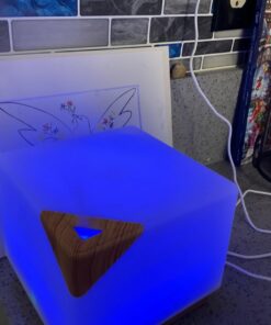 ASAKUKI 700ml Premium Essential Oil Diffuser, 5 in 1 Ultrasonic Aromatherapy Fragrant Oil Vaporizer Humidifier, Timer and Auto-Off Safety Switch, 7 LED Light Colors Light Wood 32 71CcM6bOzpL