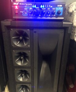 Pyle Home Home Audio Power Amplifier System with Bluetooth - 2X120W Mini Dual Channel Mixer Sound Stereo Receiver Box w/ RCA, AUX, Mic Input - For Amplified Speakers, PA, Theater, Studio Use -PTA4 37 71CcWr5nUiL