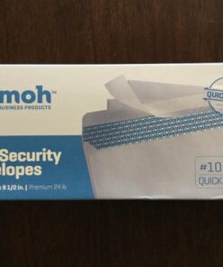 #10 Security Tinted Self-Seal Envelopes - No Window - EnveGuard, Size 4-1/8 X 9-1/2 Inches - White - 24 LB - 100 Count (34100) 100 Ct. 43 71CcZBPNAL
