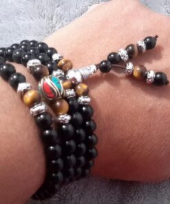 COAI Black Obsidian Stone Bracelet Necklace Mala Beads 108 Tiger Eye 38 71CdixisyrL