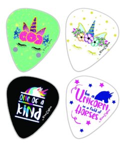 NewEights Acoustic Guitar Picks - Unicorn Plectrum Series 2 (12-Pack) - Stocking Stuffers for Girls - Birthday Party Favors Assorted Bulk Pack Thanksgiving Christmas Rewards Encouragement Gift Guitar Picks - Plectrum Series 2 (12-Pack) 11 71CdlFhS92L