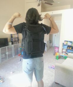 USA Gear DSLR Camera Backpack Case - 15.6 inch Laptop Compartment, Padded Custom Dividers, Tripod Holder, Rain Cover, Long-Lasting Durability and Storage Pockets - Compatible with Many DSLRs (Black) Black 61 71CeNPInUML