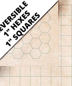 Chessex Role Playing Play Mat: Battlemat Double-Sided Reversible Mat for RPGs and Miniature Figure Games (26 in x 23 1/2 in) Squares/Hexes 34 71CeSMpFz6L