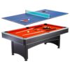 Hathaway Maverick 7-Foot Pool and Table Tennis Multi Game with Red Felt and Blue Table Tennis Surface. Includes Cues, Paddles and Balls 5 71CfgIW0dzL