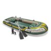 INTEX Seahawk Inflatable Boat Series: Includes Deluxe Aluminum Oars and High-Output Pump – SuperStrong PVC – Fishing Rod Holders – Heavy Duty Grab Handles – Gear Pouch Seahawk 4 Boat Set 9 71Cg8UBnDML