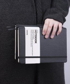 Ruled Notebook/Journal - Lined Journal for Writing, 5.75'' x 8.4'' Notebook Journal, 146 pages Faux Leather Notebook with Thick Paper, Waterproof Hardcover, Elastic Closure black 35 71Ch1o5LMfL