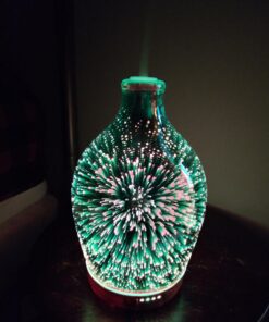 Porseme 280ml Essential Oil Diffuser 3D Glass Aromatherapy Ultrasonic Humidifier - Auto Shut-Off, Timer Setting, BPA Free for Home Hotel Yoga Leisure SPA Gift H1-280ml Vase 35 71ChoVRubL