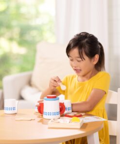 Melissa & Doug 20-Piece Steep and Serve Wooden Tea Set - Play Food and Kitchen Accessories | Play Tea Set, Pretend Play Tea Set Toy For Kids Ages 3+ 19 71Chp HR8L 1