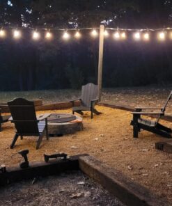 Foxlux String Lights - 48 ft LED Outdoor String Lights - Shatterproof, Waterproof Pergola Lights - 15 Hanging Sockets, Light Sensor, Edison Bulbs - Decor for Patio, Backyard, Garden, Bistro 34 71Cj5U9rysL