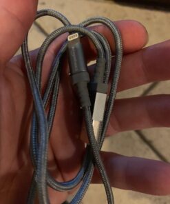 Amazon Basics Nylon Braided Lightning to USB A Cable, MFi Certified Apple iPhone Charger, Dark Gray, 3-Foot 3 Feet 1 47 71Cje3f0F1L