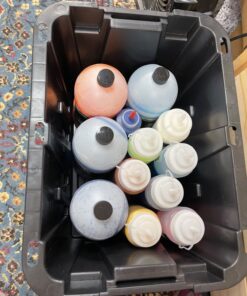 New Star Foodservice 26269 Squeeze Bottles Plastic, Wide Mouth with Caps, 32 oz, Clear, Pack of 6 32 oz 6-Pack 26 71CjfIQh4GL