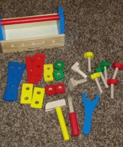 Melissa & Doug Take-Along Tool Kit Wooden Construction Toy (24 pcs), Multicolor, 10.0 x 5.55 x 4.75 43 71Ckl2gQX7L