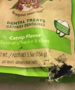 FELINE GREENIES Natural Dental Care Cat Treats Catnip Flavor, 5.5 oz. Pack 36 71CleXl23L