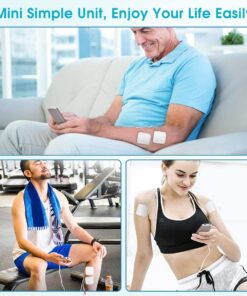 KEDSUM Dual Channel Rechargeable Tens Unit, 24 Modes Tens Unit Muscle Stimulator for Pain Relief Therapy, Electronic Pulse Massager Muscle Massager with 16 Pcs Electrode Pads 29 71CllJGsa L