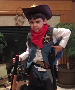 Melissa & Doug Cowboy Role Play Costume Set (5 pcs) - Includes Faux Leather Chaps 35 71Cma3j9gXL