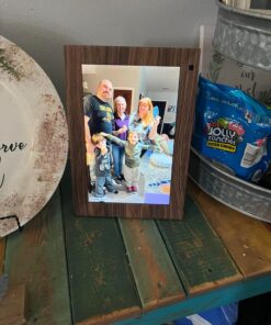 Canupdog 10.1 WiFi Digital Picture Frame, IPS Touch Screen Smart Cloud Digital Photo Frame with 16GB Storage, Wall Mountable, Auto-Rotate, Motion Sensor, Share Photos via Frameo App 10.1 inch Wooden 35 71CmzI3xnRL