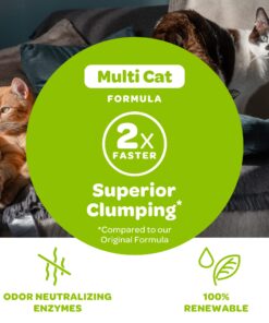 sWheat Scoop Natural Wheat Multi-Cat Litter, Superior Clumping with Odor Neutralizing Enzymes, 25 Pound Bag Multi Cat 16 71CnTy8RD2L