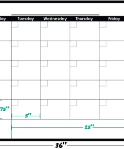 Alternative view of Everase Re-Stic Dry Erase Self-Adhesive Peel & Stick Surface Monthly Calendar | Wall Planner (24 x 36 in.) FREE Marker & Cloth | Organizer, Walls, Doors, Offices | Premium Quality Removable Surface 24 x 36 in. (2 x 3 ft.)