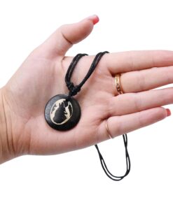Mandala Crafts Howling Wolf Necklace for Men – Wolf Pendant Necklace for Men Women – Wolf Moon Necklace for Boys Girls 11 71Cno1GJzYS