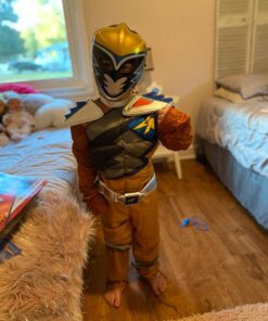 Gold Ranger Dino Charge Classic Muscle Costume for Kids Small (4-6) One Color 18 71CoqDoHaJL