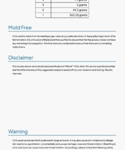 Milliard Citric Acid 1 Pound - 100% Pure Food Grade Non-GMO Project Verified (1 Pound) 1 Pound (Pack of 1) 33 71CpCtdfKmL