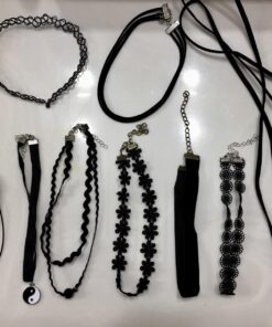Outee 9 Pcs Choker Set Black Chokers Necklaces for Women Black Velvet Choker Necklaces for Teen Girls Henna Tattoo Ribbon Chokers for Women 36 71CpVU2eRQL