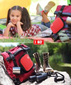 I GO 85 Pieces Hard Shell Mini Compact First Aid Kit, Small Personal Emergency Survival Kit for Travel Hiking Camping Backpacking Hunting Marine Car Red 36 71CpWlHP4wL