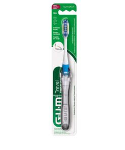 GUM Folding Travel Toothbrush - Compact Head + Tongue Cleaner - Soft Bristled Travel Toothbrushes for Adults 1ct (6pk) 6 Brushes 18 71CpYpePVbL