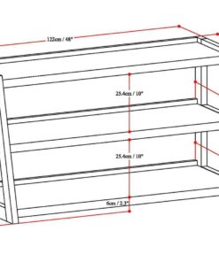 SIMPLIHOME Sawhorse SOLID WOOD 48 Inch Wide Modern Industrial TV Media Stand in Medium Saddle Brown for TVs up to 55 Inches, For the Living Room and Entertainment Center 25 71CpZEgIT3L