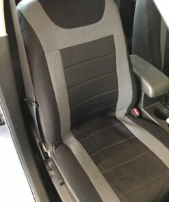 FH Group Car Seat Covers Front Set Cloth - Seat Covers for Low Back Car Seats with Removable Headrest, Universal Fit, Automotive Seat Cover, Airbag Compatible Car Seat Cover for SUV, Sedan, Van Gray 34 71CpoXZs1fL