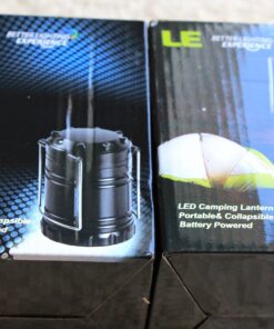 Lepro LED Camping Lantern, Super Bright, Battery Powered, IPX4 Water Resistant, Portable Emergency Lights for Hurricane, Storms, Outages, Collapsible, 2 Packs 53 71Cq1URGmRL