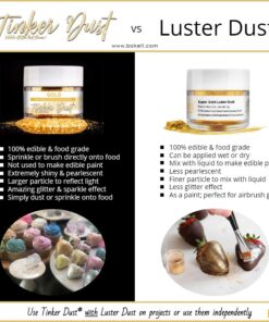 Bakell Pink Rose Tinker Dust®, 5 Gram | KOSHER Certified | 100% Edible Glitter | Cakes, Cupcakes, Cake Pops, Drinks, Glitter & Dusts (Pink Rose) 19 71Cqfr9C fL