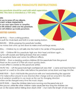 Sonyabecca Parachute, Play Parachute 10ft 12ft 16ft with 12 Handles 20ft 24ft with 16 Handles for Kids Cooperation Group Play 18 71Cr5RFcmeL